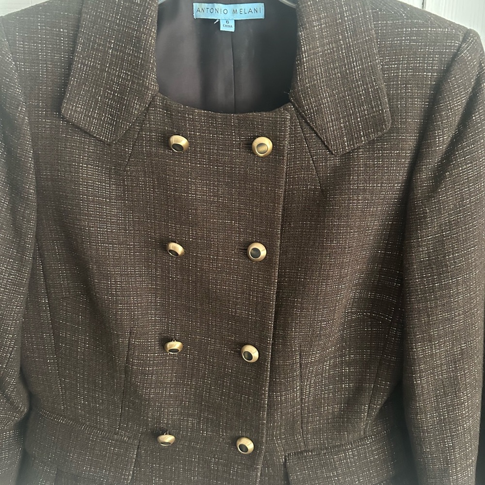 Antonio Melani Brown Blazer and Skirt